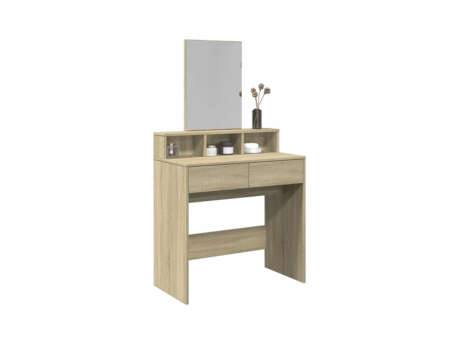 Coiffeuse avec miroir chêne sonoma 80x41x144,5 cm
