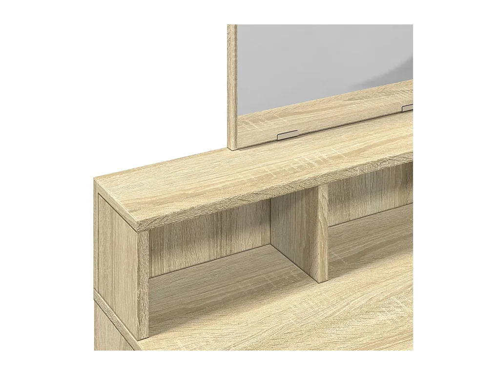 Coiffeuse avec miroir chêne sonoma 80x41x144,5 cm