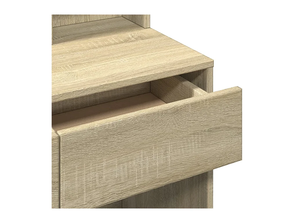 Coiffeuse avec miroir chêne sonoma 80x41x144,5 cm