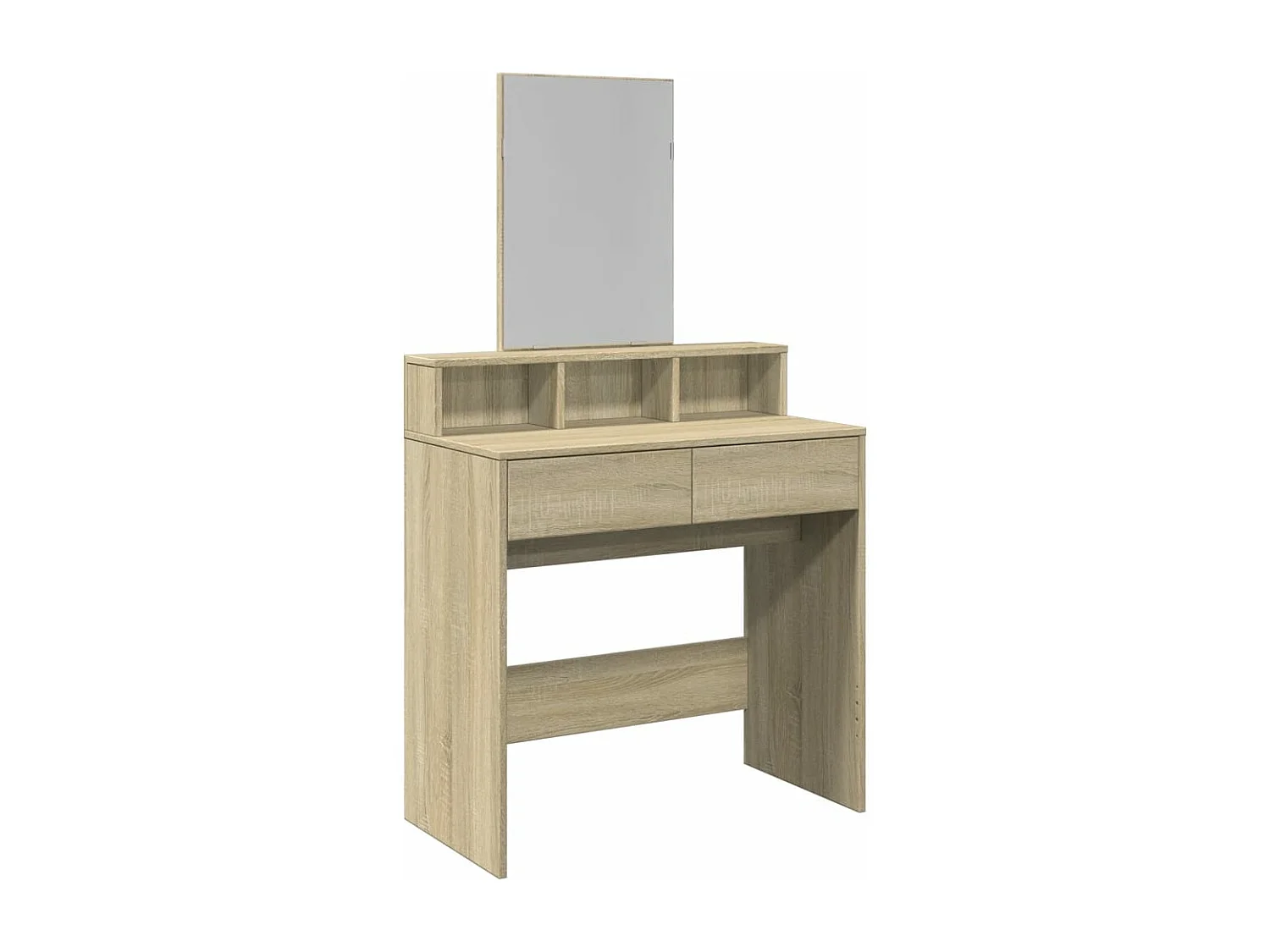 Toeletta con Specchio Rovere Sonoma 80x41x144,5 cm