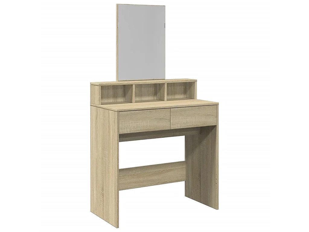 Schminktisch mit Spiegel Sonoma-Eiche 80x41x144,5 cm
