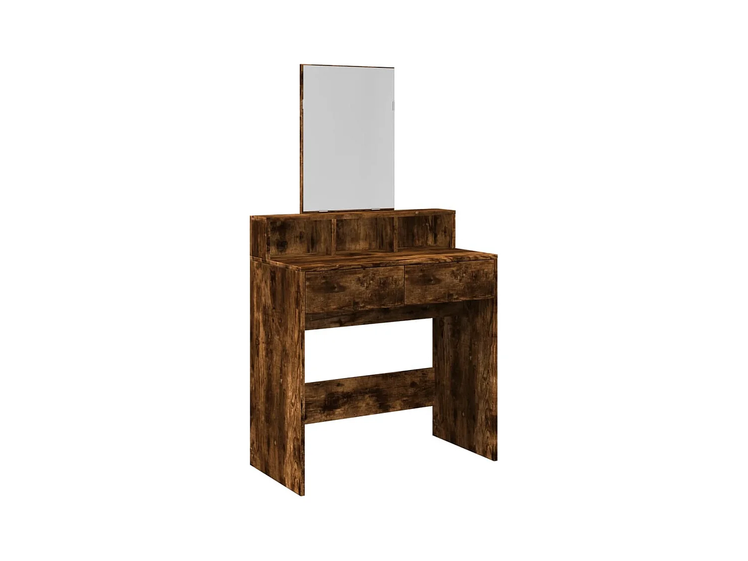 Coiffeuse avec miroir chêne fumé 80x41x144,5 cm