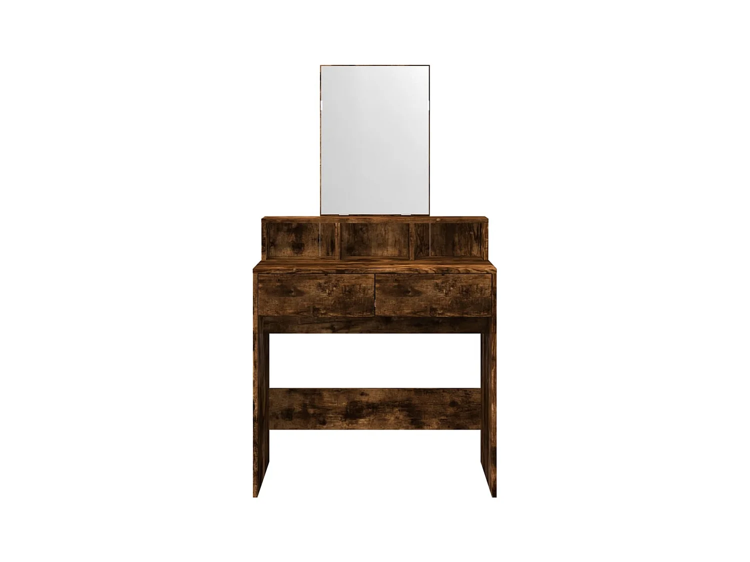 Coiffeuse avec miroir chêne fumé 80x41x144,5 cm