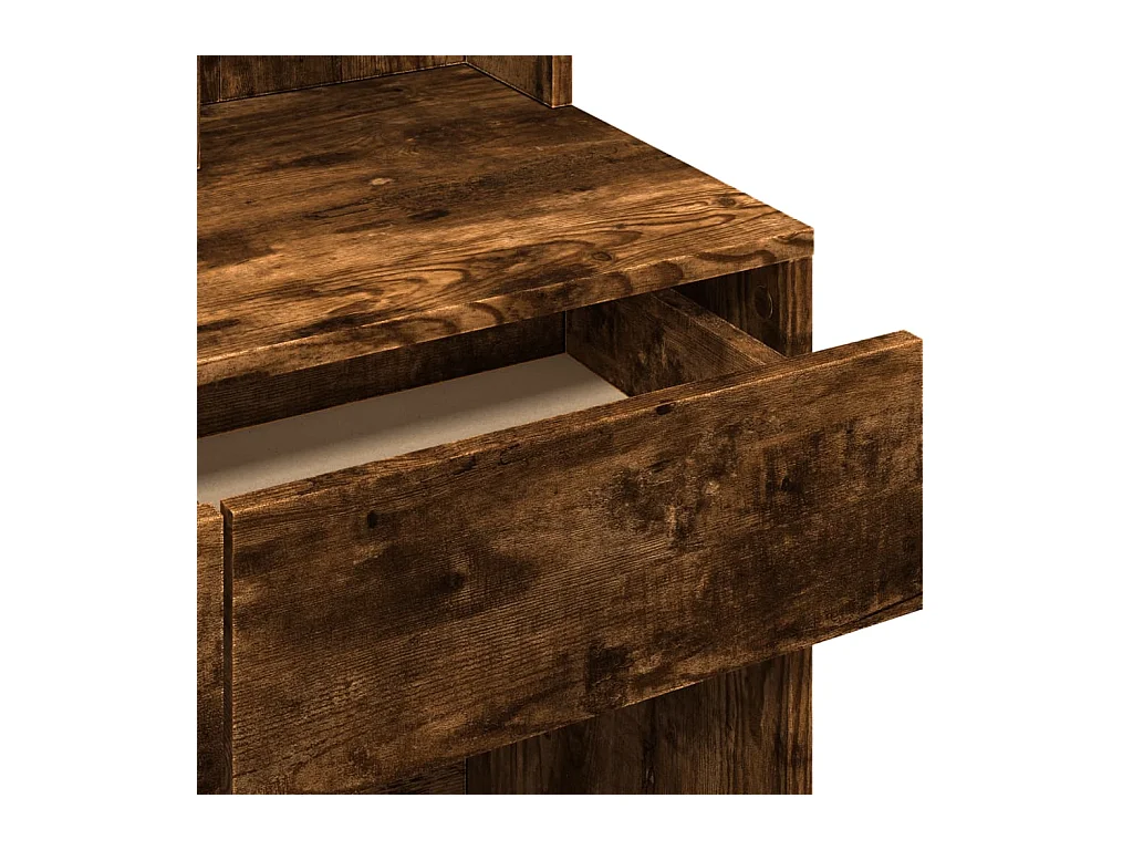 Coiffeuse avec miroir chêne fumé 80x41x144,5 cm