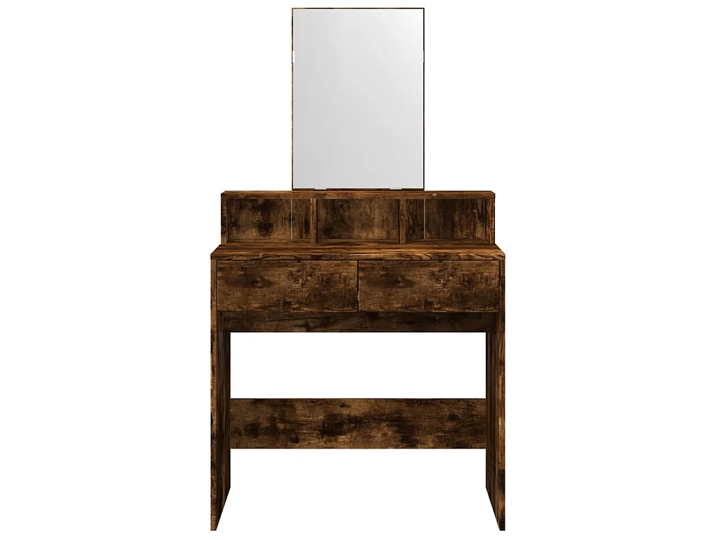 Coiffeuse avec miroir chêne fumé 80x41x144,5 cm