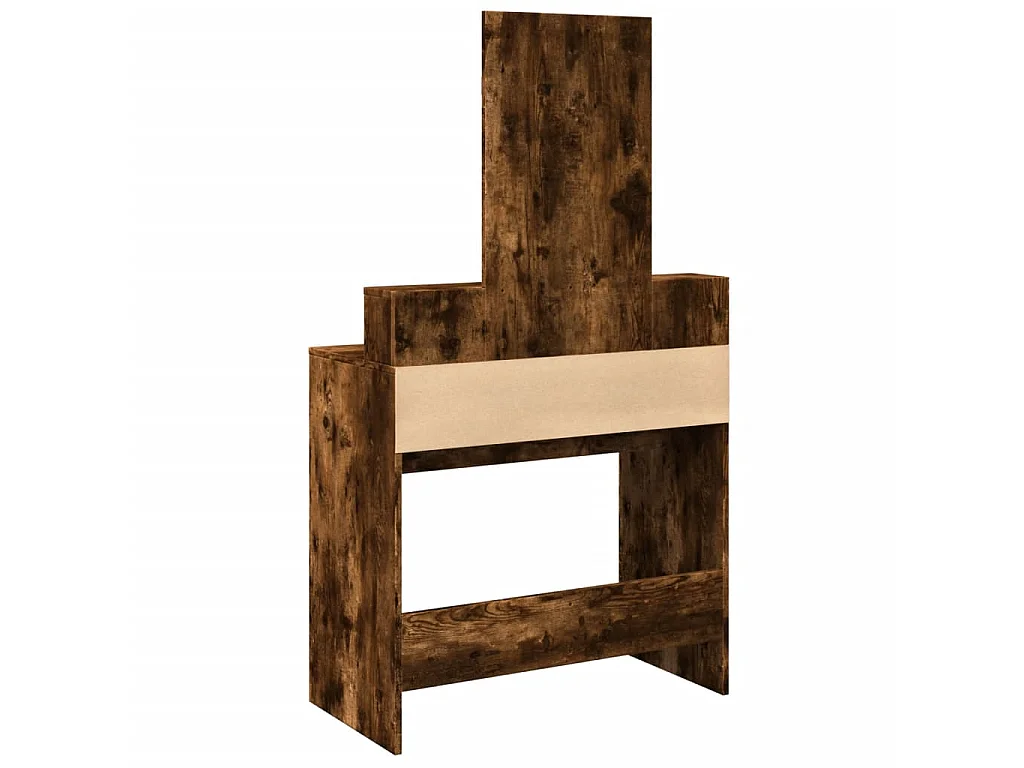 Coiffeuse avec miroir chêne fumé 80x41x144,5 cm