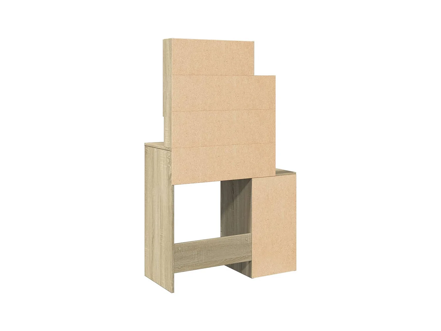 Coiffeuse avec armoire chêne sonoma 80x35x132 cm