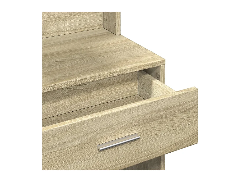 Coiffeuse avec armoire chêne sonoma 80x35x132 cm