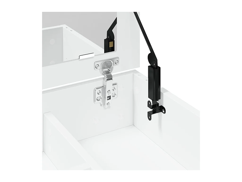 Toeletta con Specchio Bianco 73x46,5x120 cm