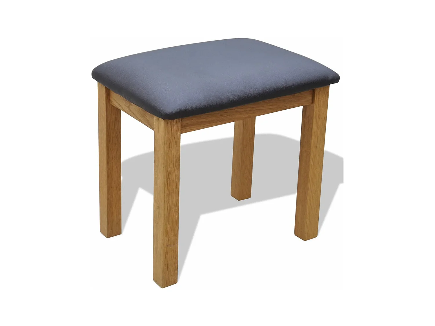 Kaptafel met krukje massief eikenhout