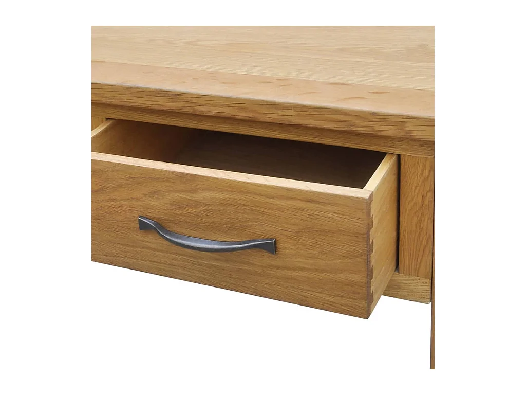 Kaptafel met krukje massief eikenhout