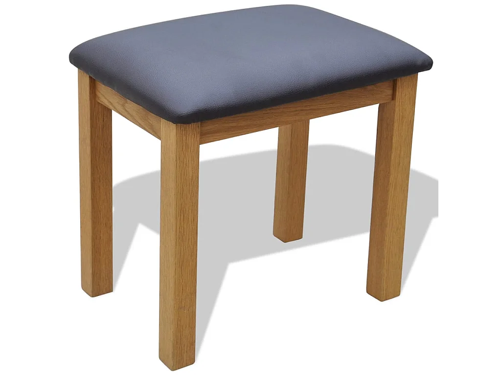 Kaptafel met krukje massief eikenhout