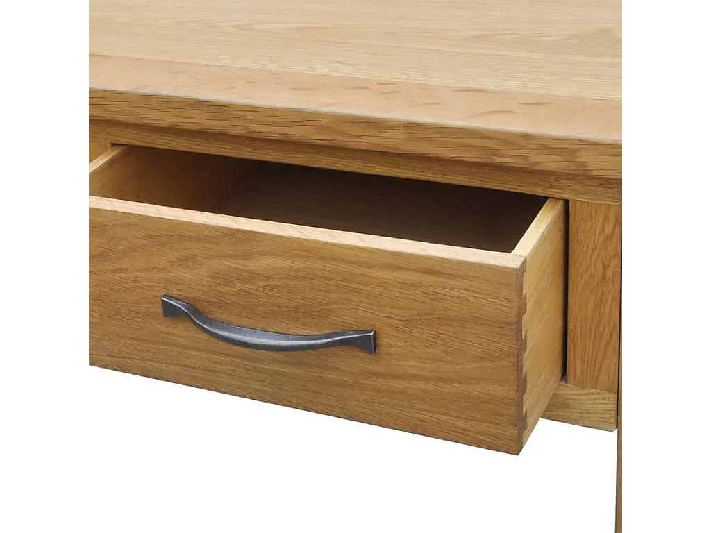 Kaptafel met krukje massief eikenhout