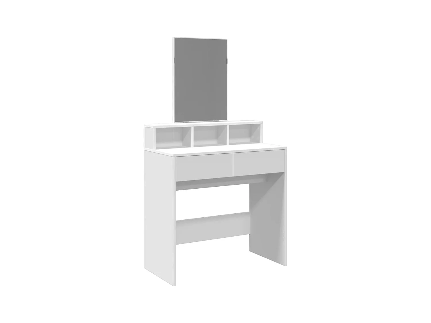 Toeletta con Specchio Bianco 80x41x144,5 cm