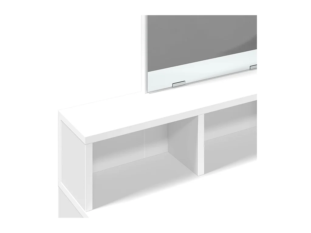 Toeletta con Specchio Bianco 80x41x144,5 cm