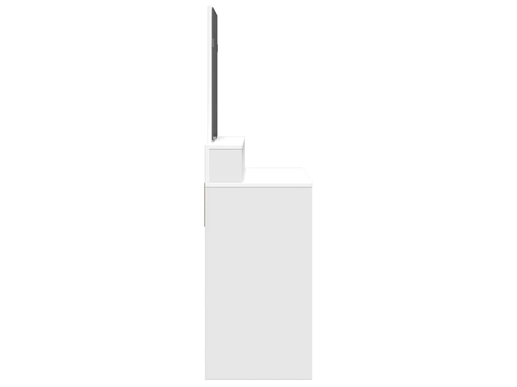 Kaptafel met spiegel 80x41x144,5 cm wit