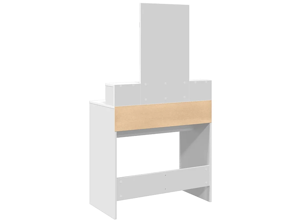 Kaptafel met spiegel 80x41x144,5 cm wit