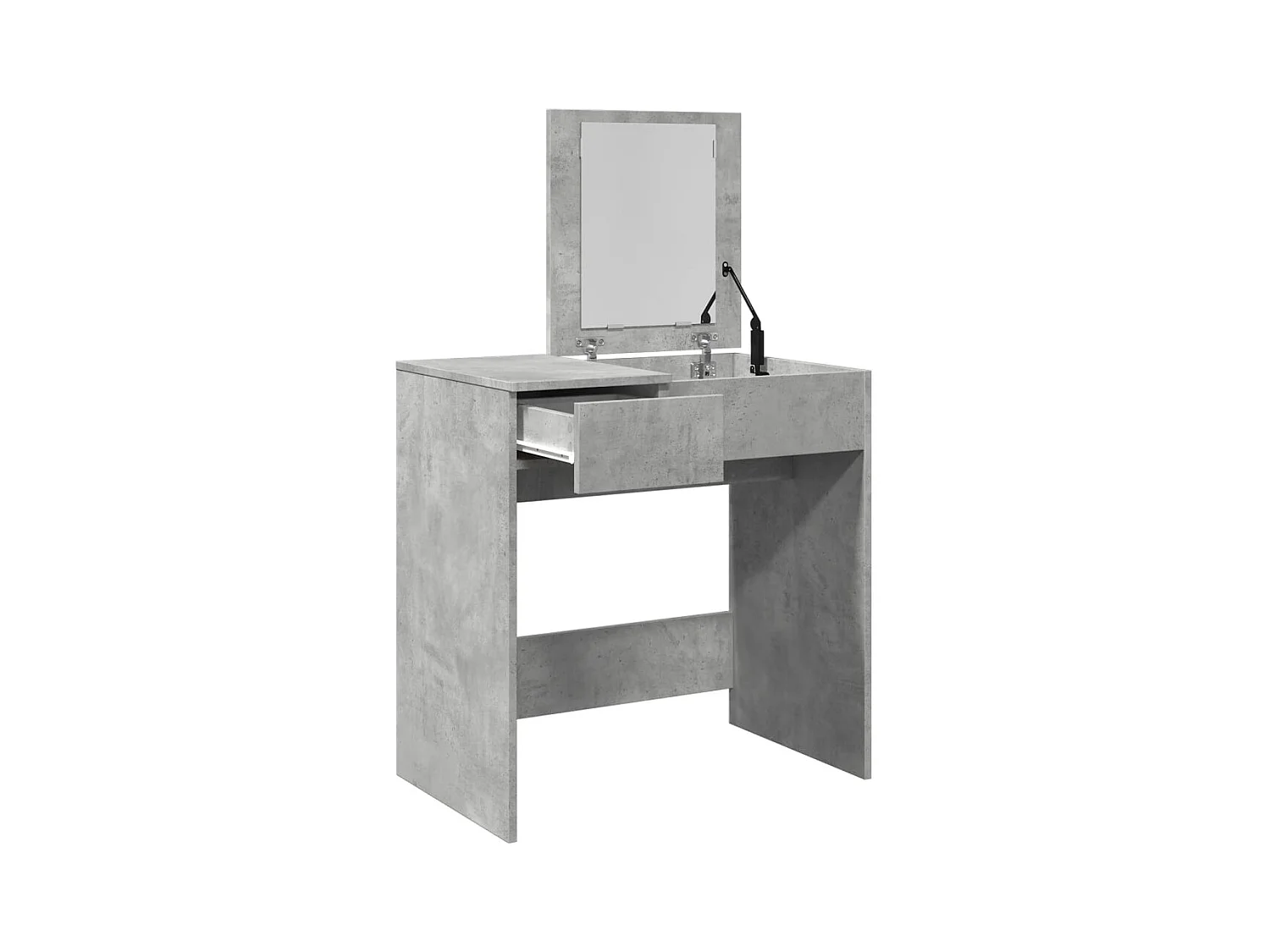 Toeletta con Specchio Grigio Cemento 73x46,5x120 cm