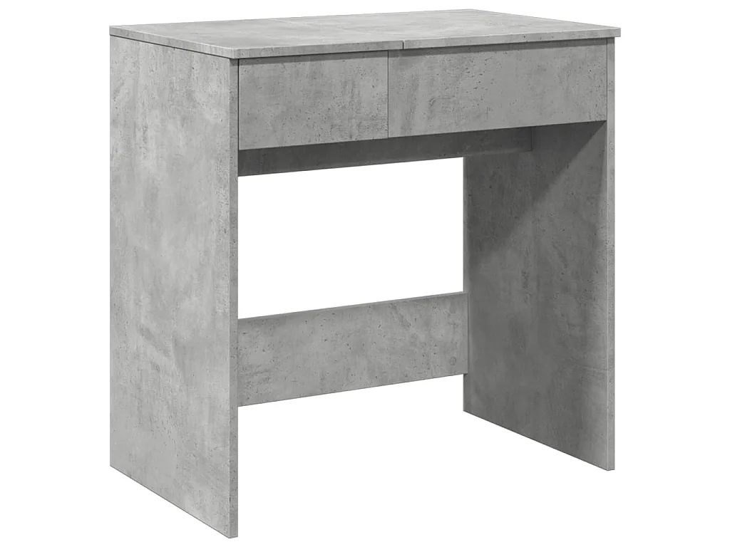 Coiffeuse avec miroir gris béton 73x46,5x120 cm