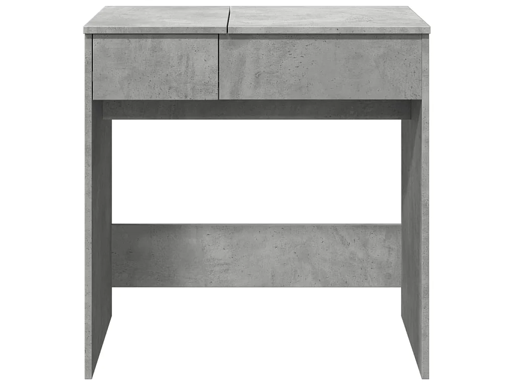 Coiffeuse avec miroir gris béton 73x46,5x120 cm