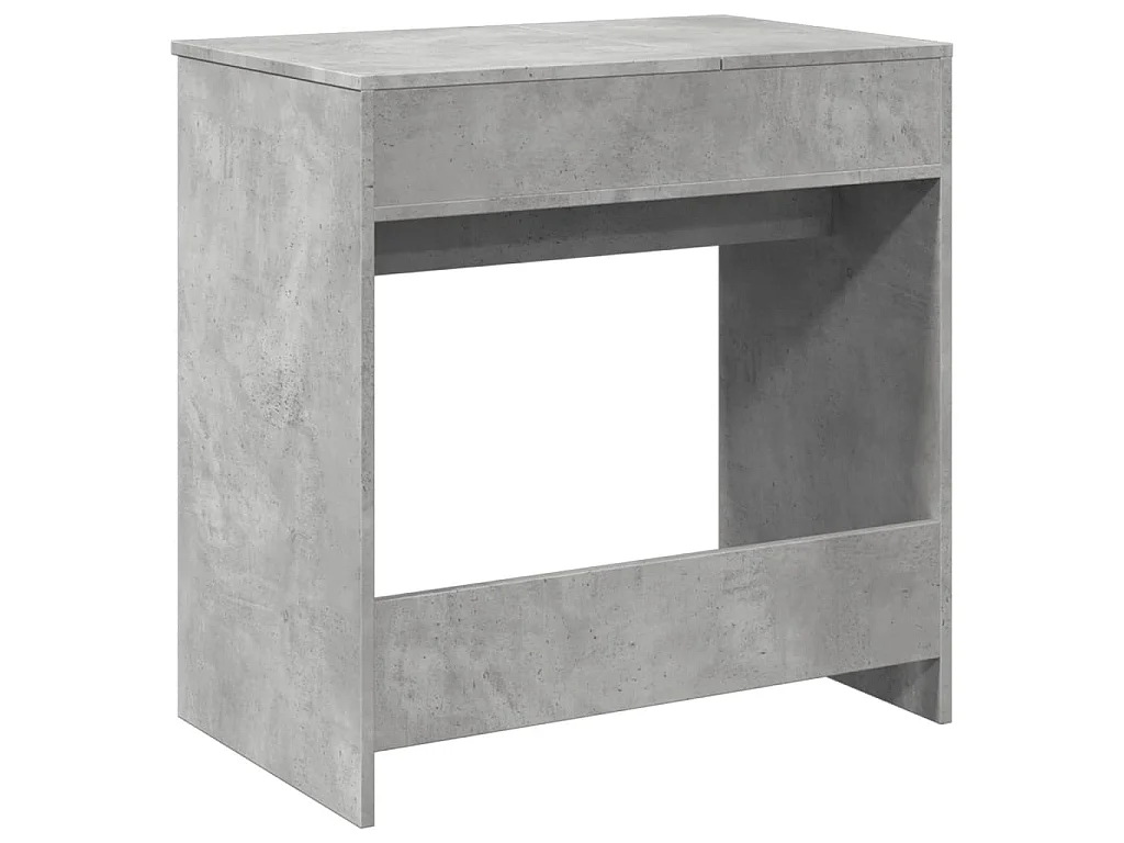 Coiffeuse avec miroir gris béton 73x46,5x120 cm