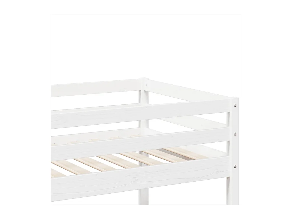 Lit superposé Blanc 90x200 cm Bois de pin massif