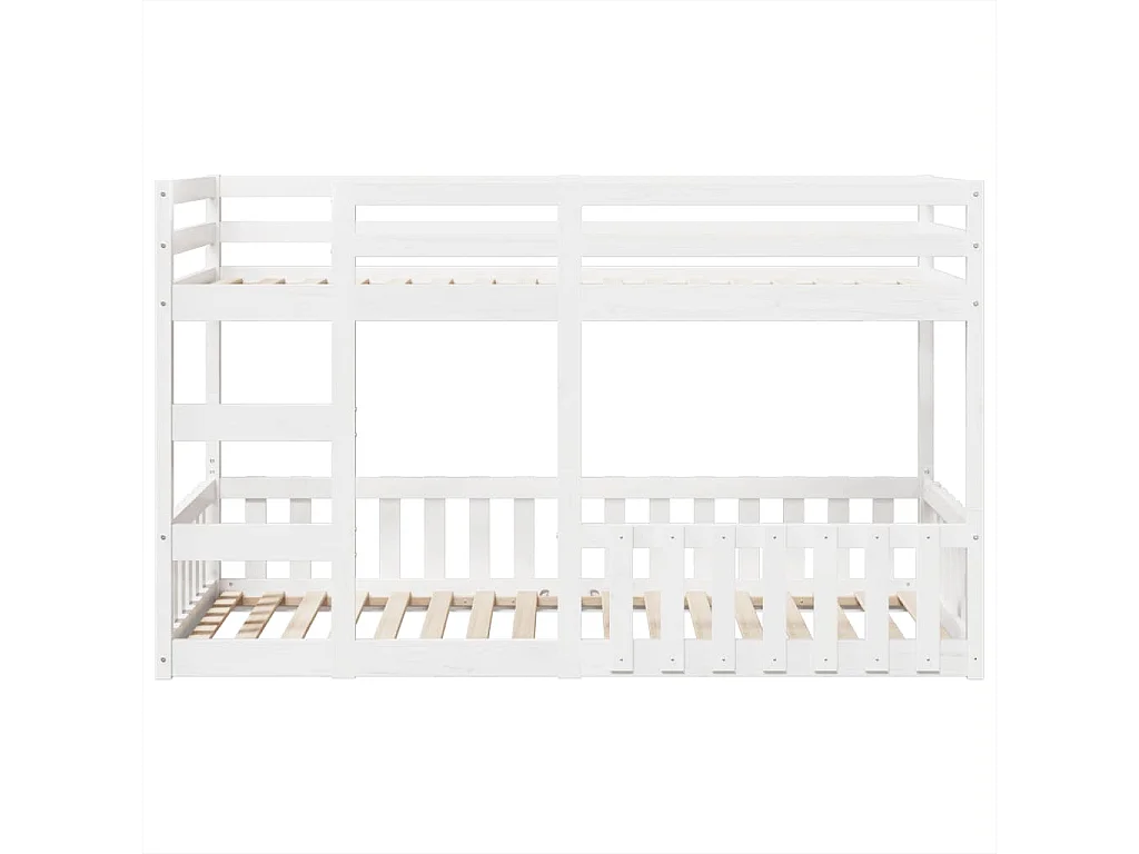 Lit superposé Blanc 90x200 cm Bois de pin massif