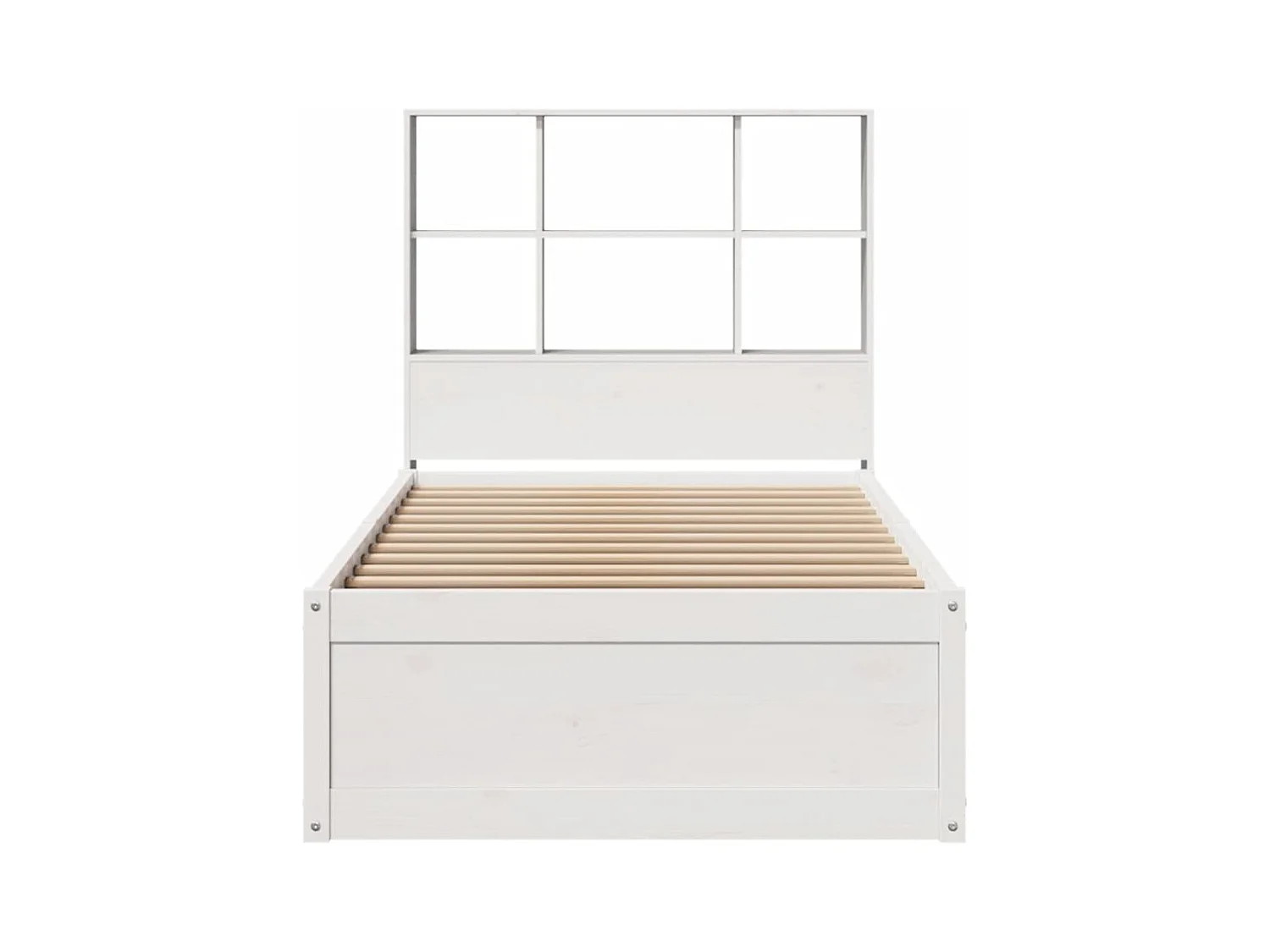 Cadre de lit sans matelas blanc 90x190 cm bois de pin massif