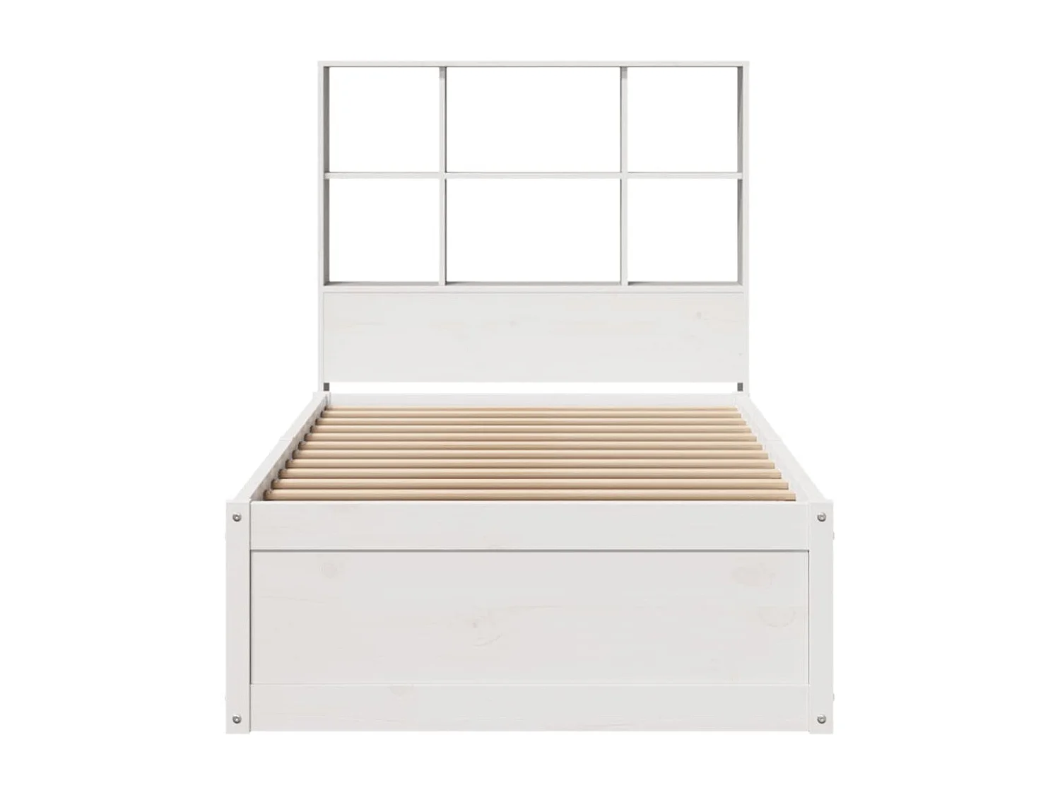 Cadre de lit sans matelas blanc 90x200 cm bois de pin massif