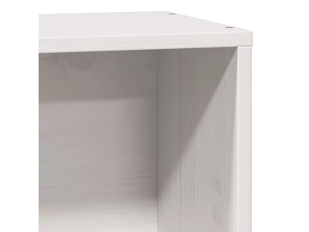 Massivholzbett ohne Matratze Weiß 90x200 cm Kiefernholz