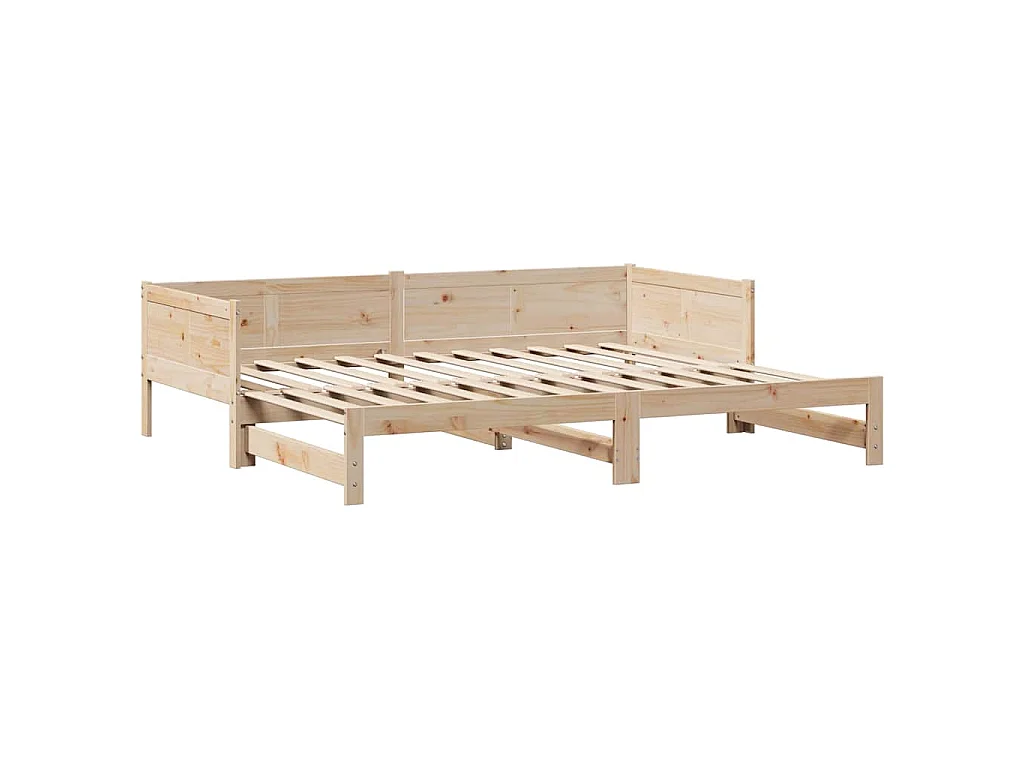Slaapbank met onderschuifbed en lades zonder matras 80x200 cm