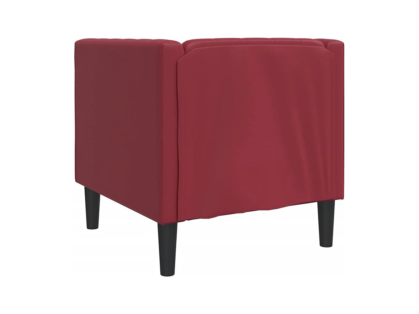 Fauteuil Chesterfield-stijl kunstleer wijnrood