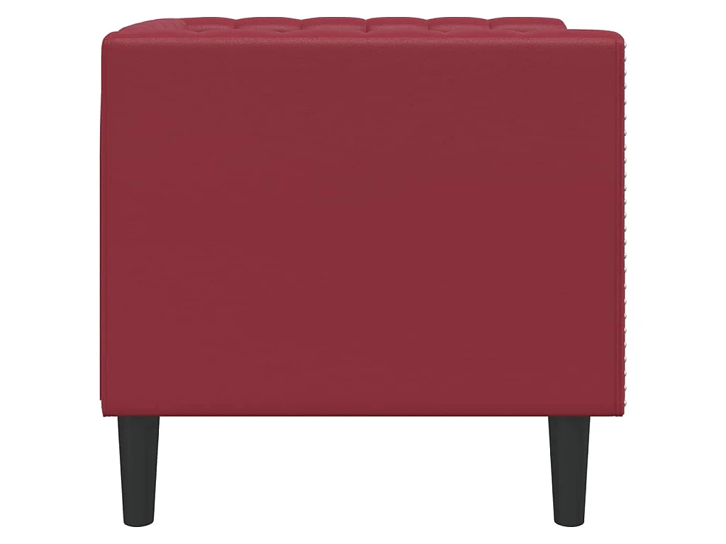 Chesterfield-Sessel Weinrot Kunstleder