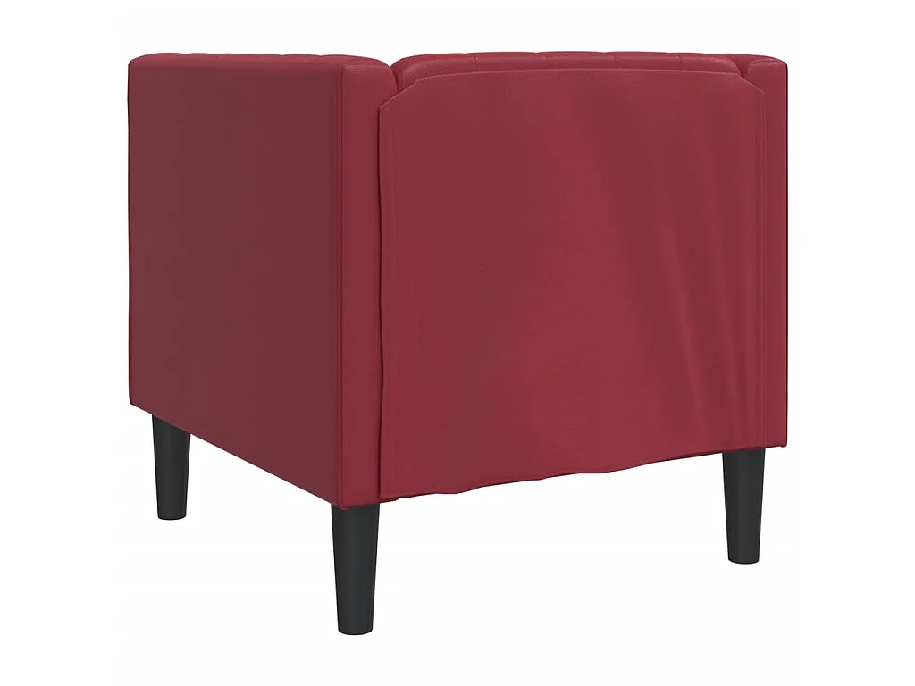 Chesterfield-Sessel Weinrot Kunstleder