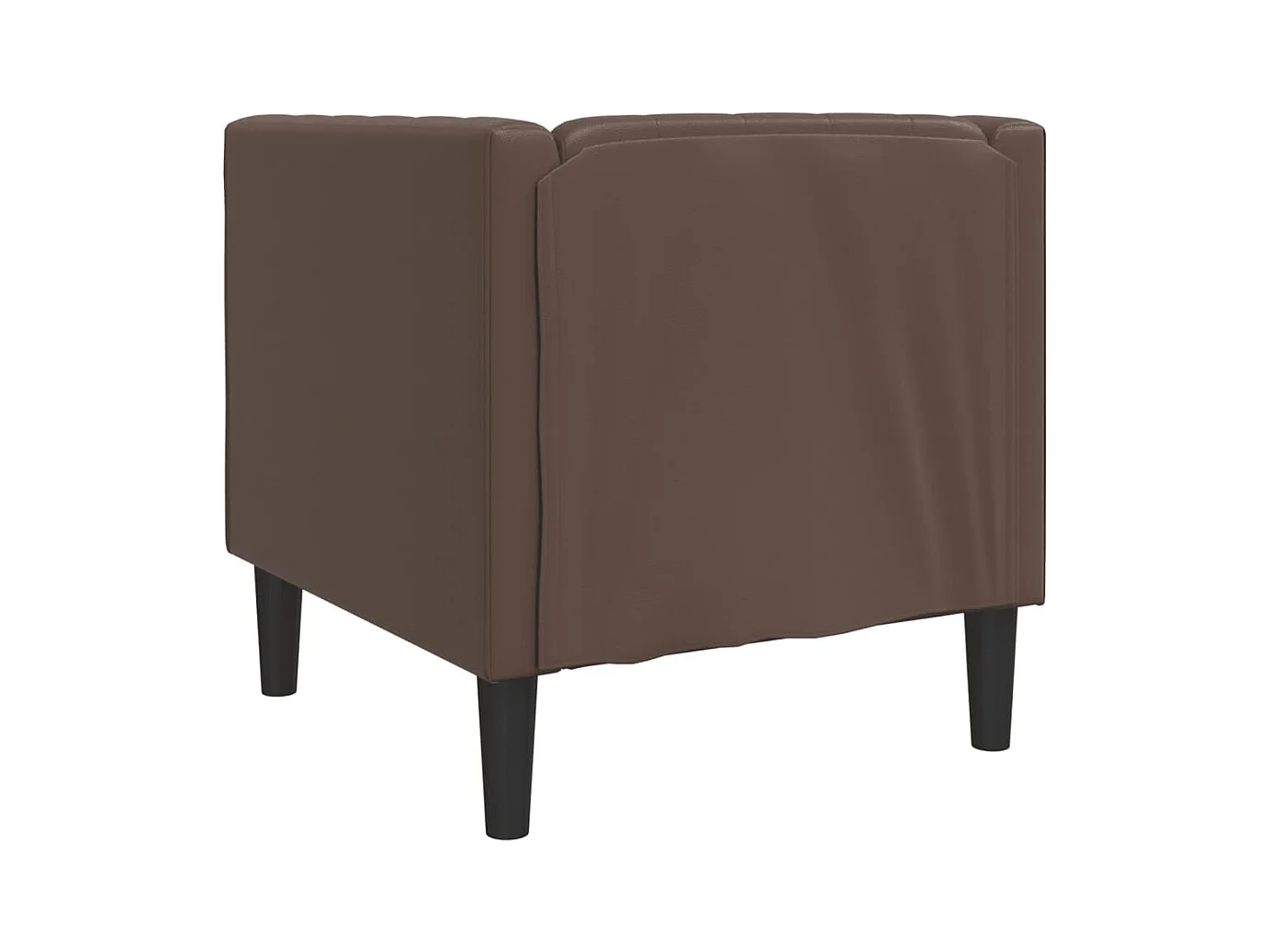 Fauteuil Chesterfield marron similicuir
