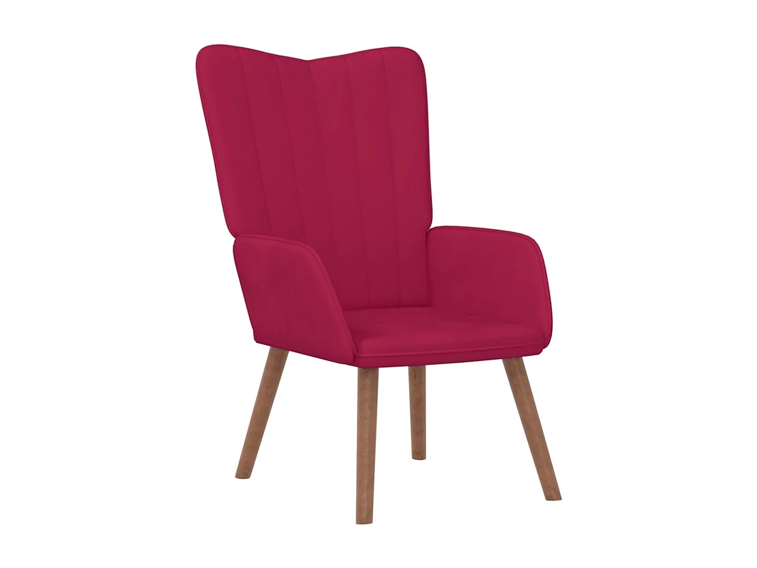 Chaise de relaxation avec repose-pied Rouge bordeaux Velours