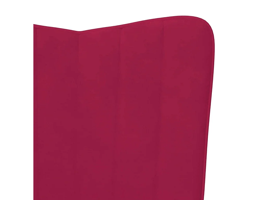 Chaise de relaxation avec repose-pied Rouge bordeaux Velours