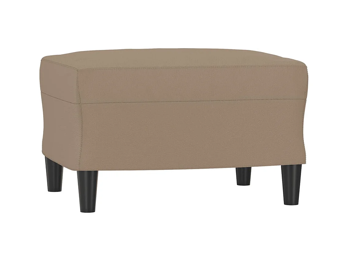 Fauteuil avec repose-pied Cappuccino 60 cm Similicuir