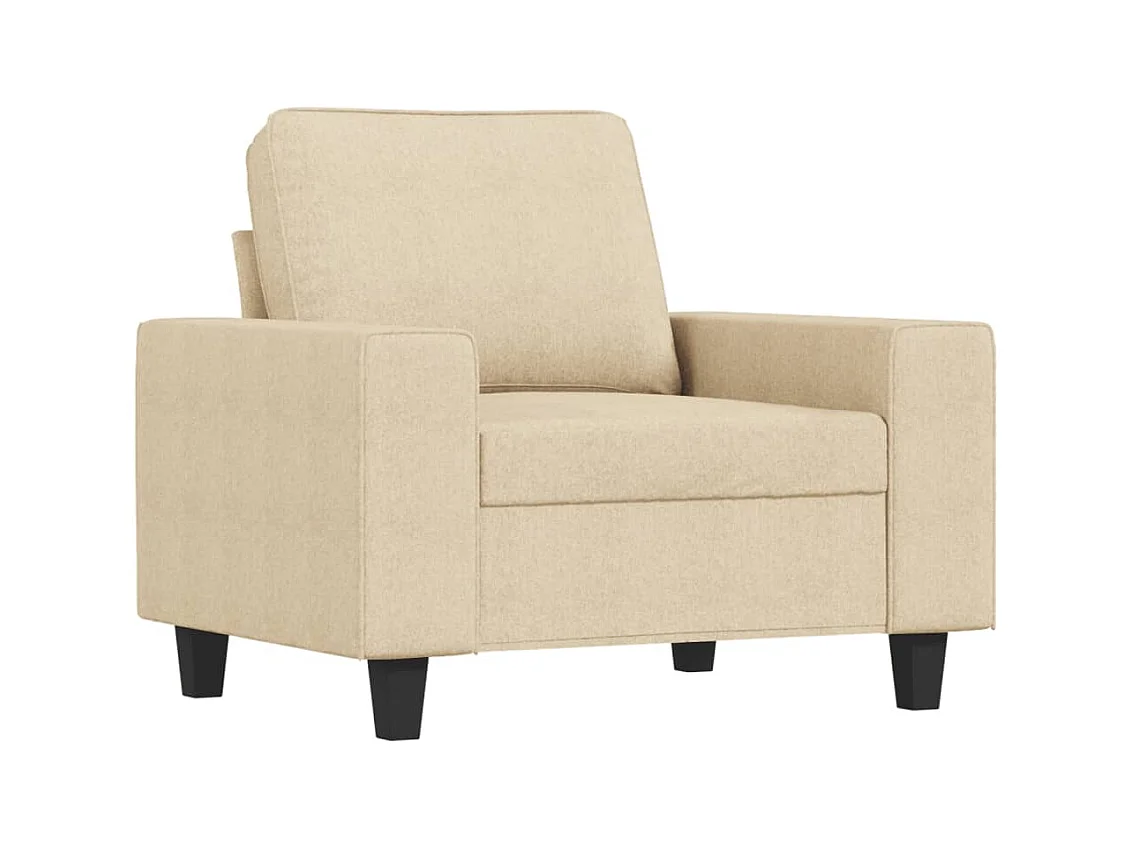 Fauteuil 60 cm stof crèmekleurig