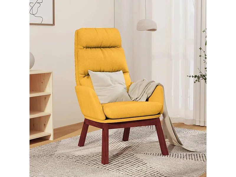Sedia Relax Giallo Senape in Tessuto