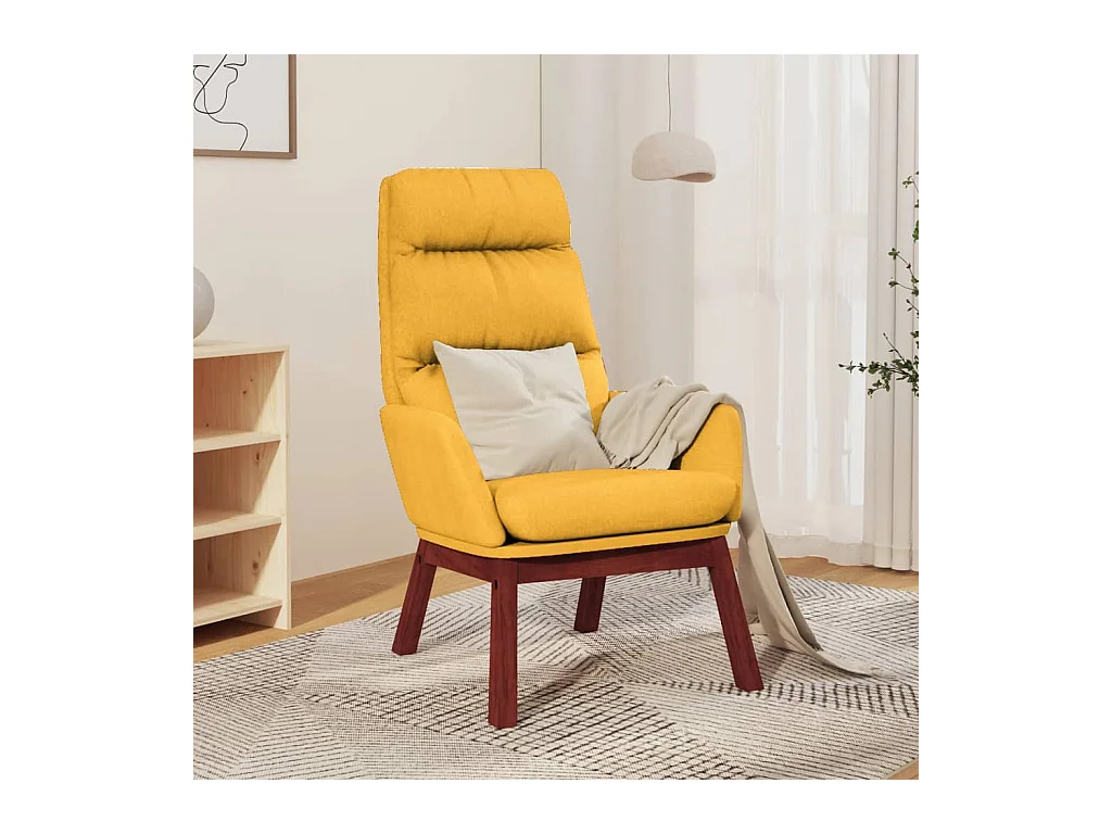 Chaise de relaxation Jaune moutarde Tissu
