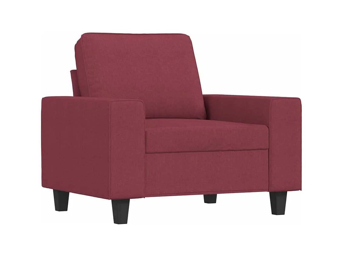 Poltrona Rosso Vino 60 cm in Tessuto