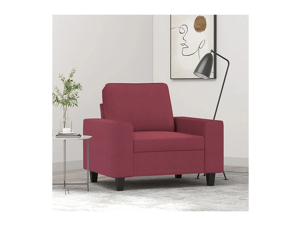 Fauteuil Rouge bordeaux 60 cm Tissu
