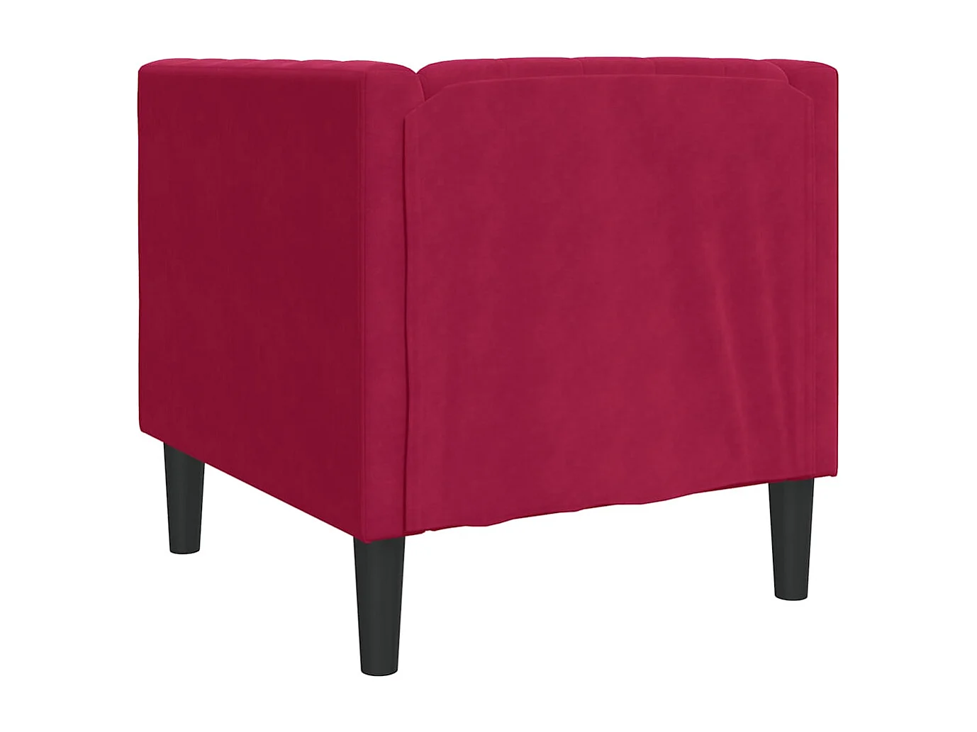 Fauteuil Chesterfield rouge bordeaux velours