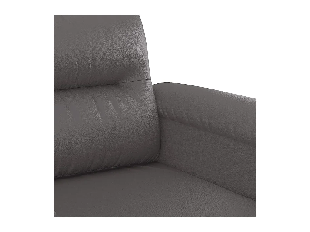 Sessel Grau 60 cm Kunstleder