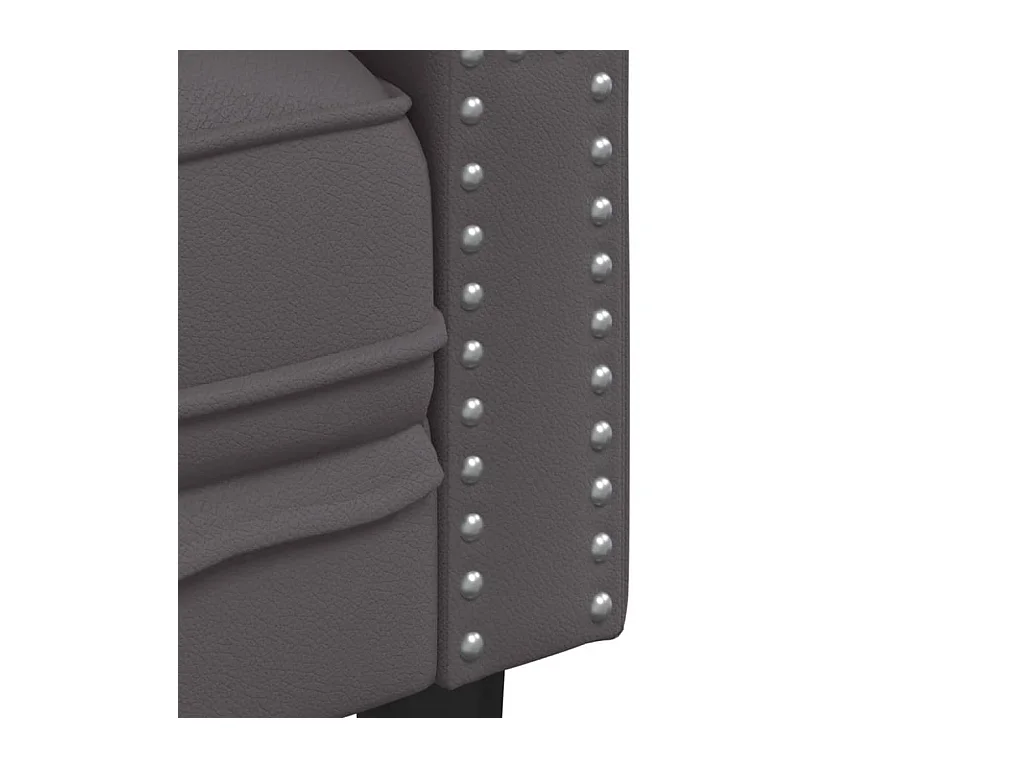 Fauteuil Chesterfield gris similicuir