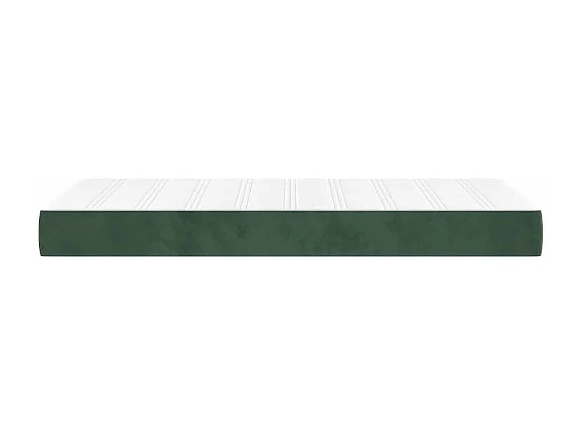 Taschenfederkernmatratze Mittel Dunkelgrün 90x210x20 cm Samt