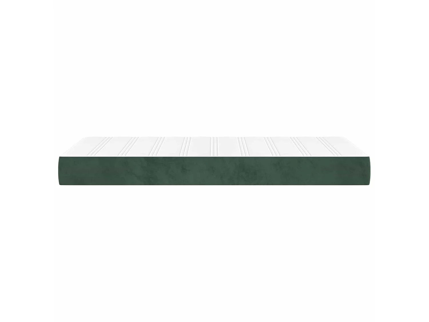 Colchão de molas ensacadas firmeza média 90x210x20 cm veludo verde-escuro