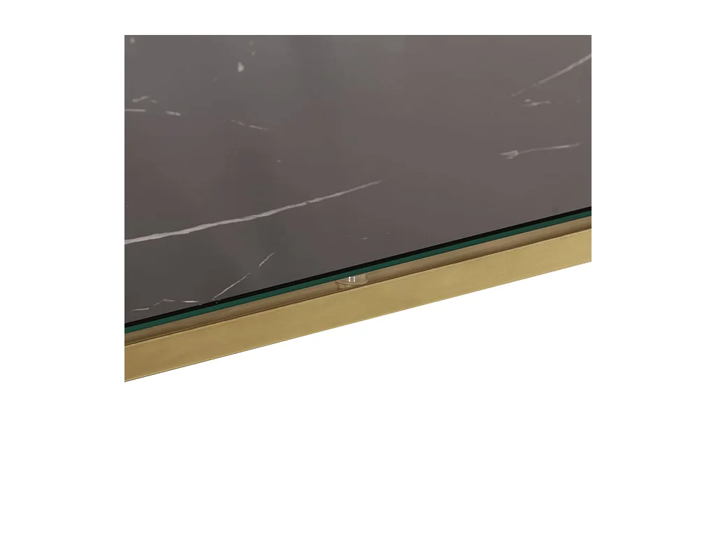 Konsolentisch Golden Edelstahl und Hartglas