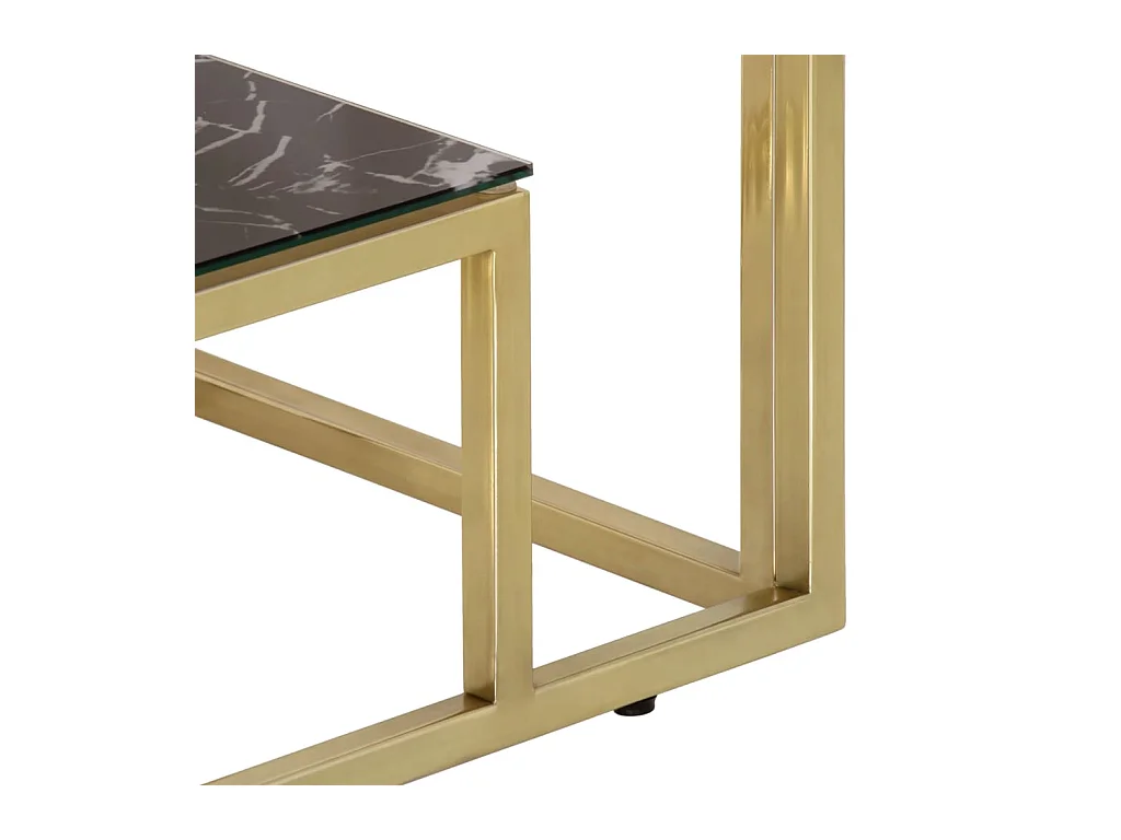 Konsolentisch Golden Edelstahl und Hartglas